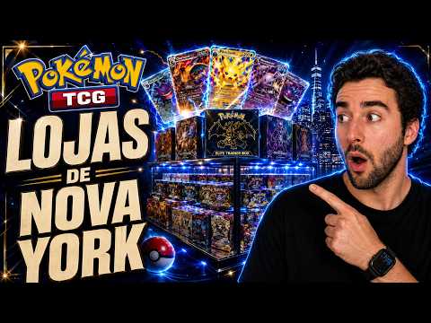 Explorando lojas de Pokémon TCG em Nova York